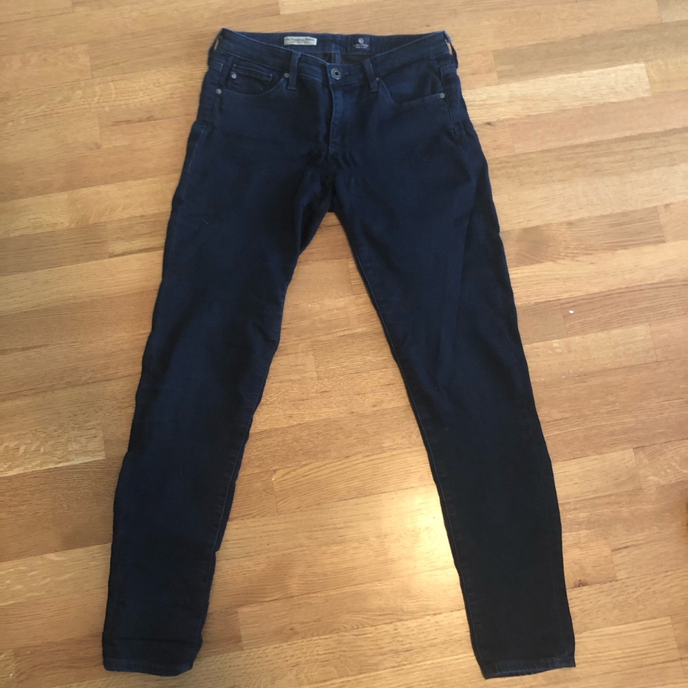 Dark Blue AG Skinny Jeans